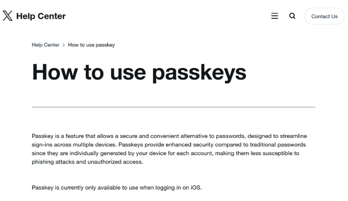 鹤壁苹果维修店铺分享iOS用户如何通过通行密钥(Passkey)登录 